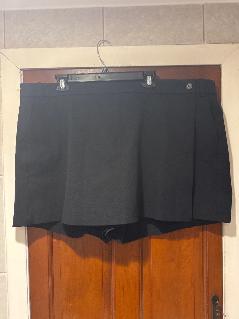 J.CREW Wrap-front skort in bi-stretch cotton blend